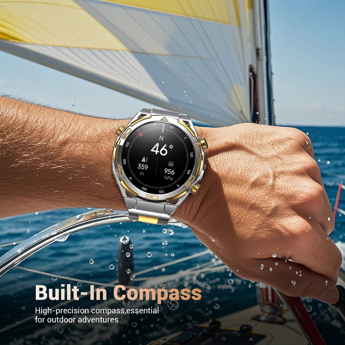 W90Pro GPS Smartwatch with Flashlight