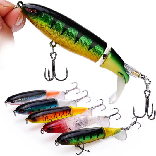 1-8Pcs Topwater Fishing Lure Whopper Popper