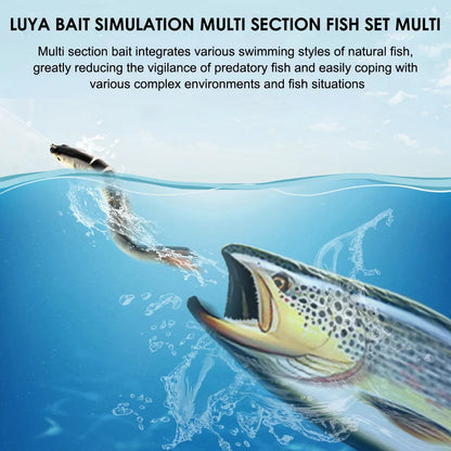 3PCS ABS Plastic Realistic Multi Joint Fishing Lure