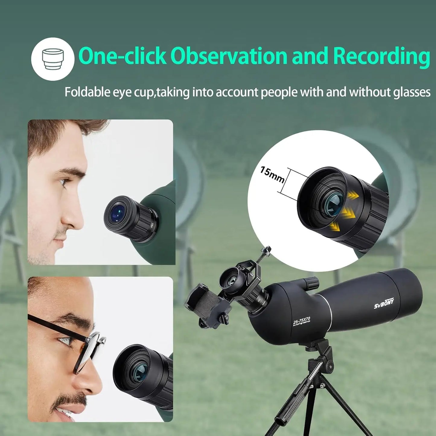 25-75x70mm Angled Spotting Scope