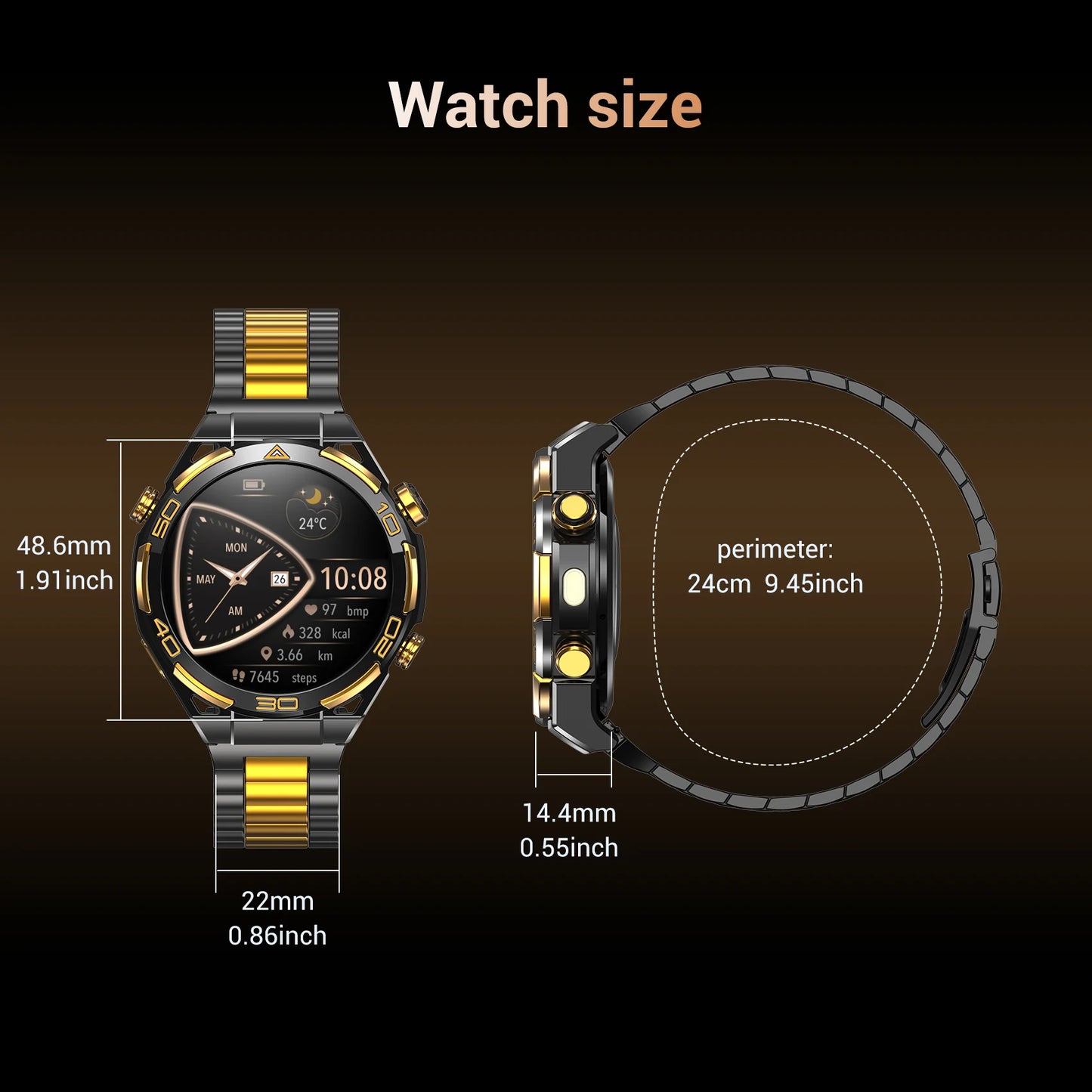 W90Pro GPS Smartwatch with Flashlight
