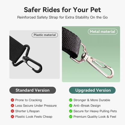 Dog Booster Seat with Handles and Safety Belt