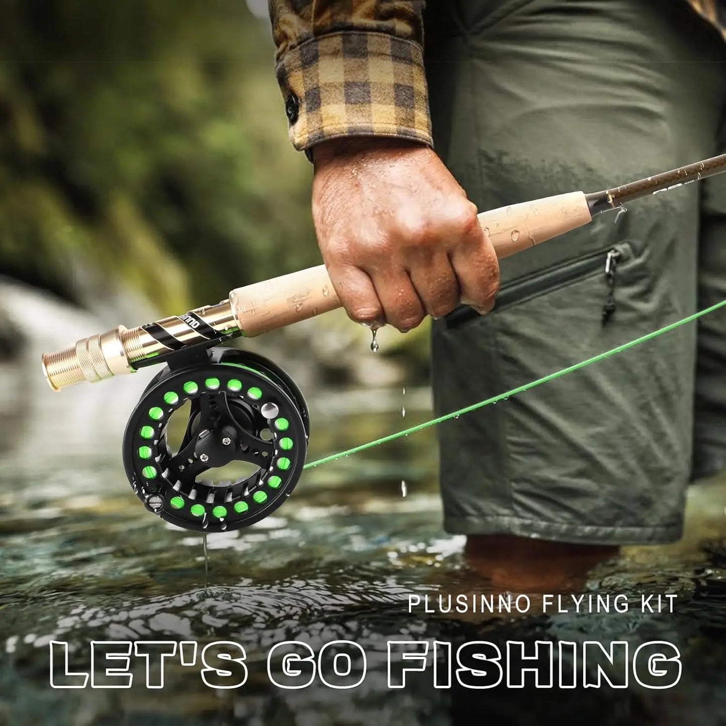 4-Piece Graphite Fly Fishing Rod and Reel Combo