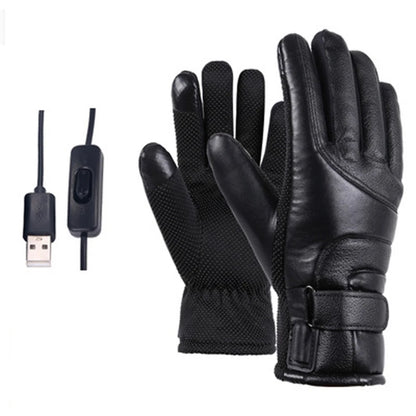 Leather Heated Gloves