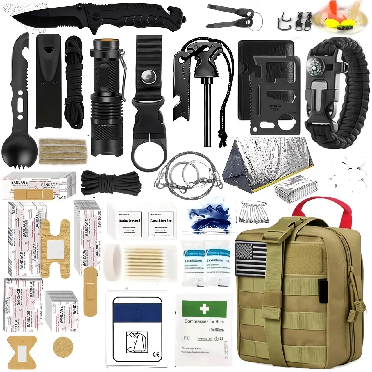 258-Piece Professional Survival Gear Set