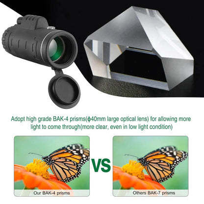 40x40 HD Optical Monocular Telescope