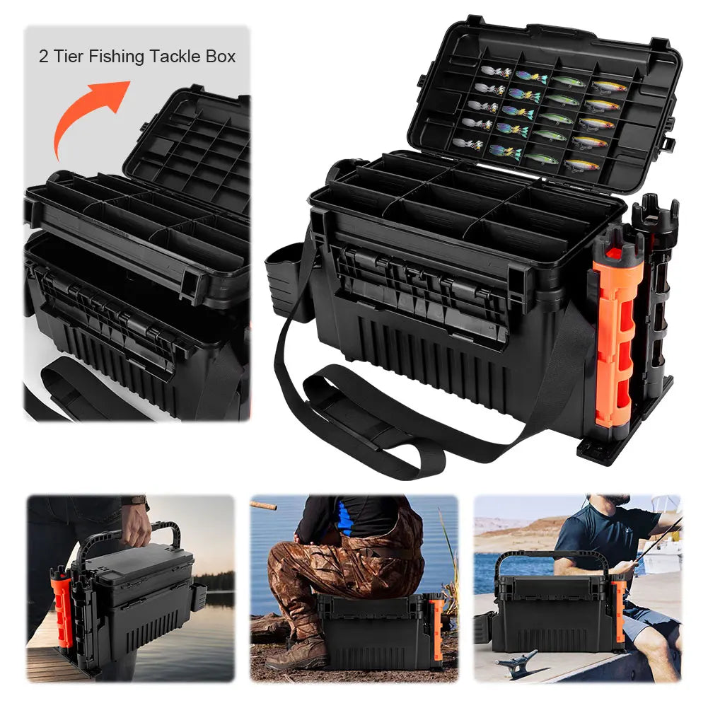 2 Tier Fishing Tackle Box
