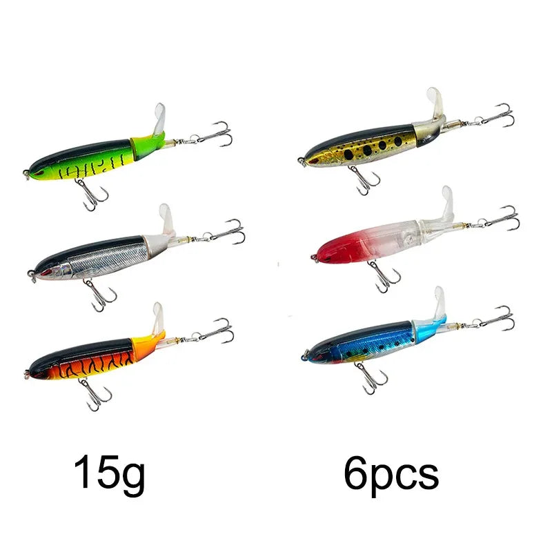 1-8Pcs Topwater Fishing Lure Whopper Popper