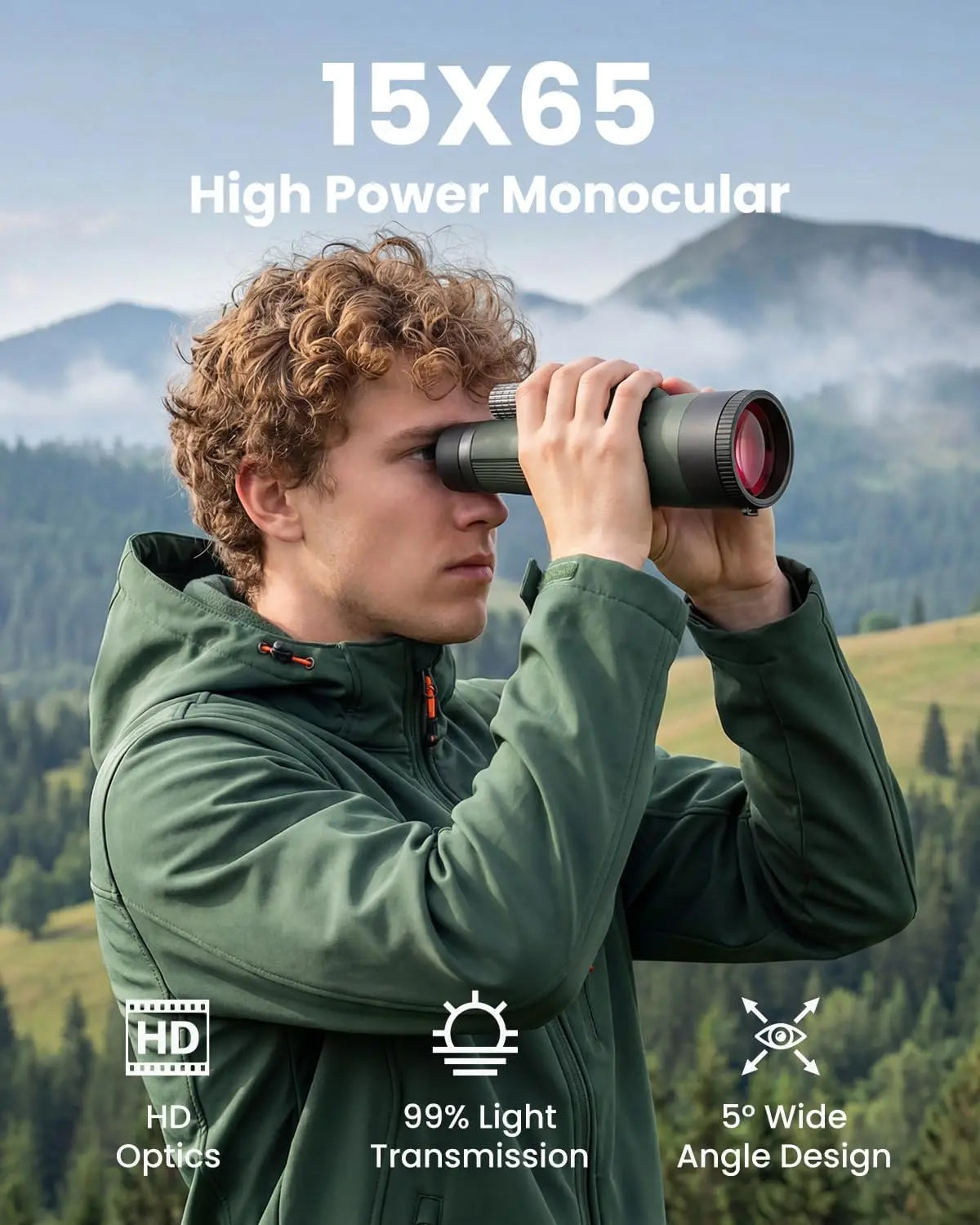 15x65 High Power Monocular