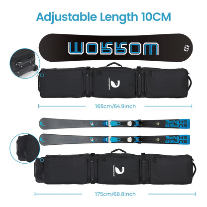 Rolling Skiing Bag