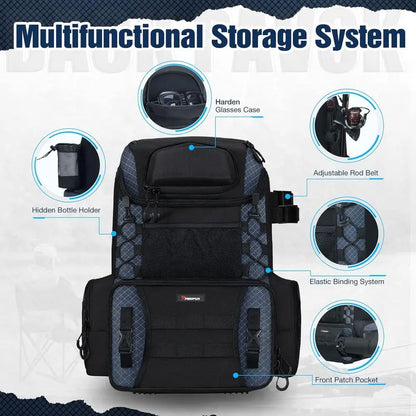 Fishing Backpack with Rod Holders