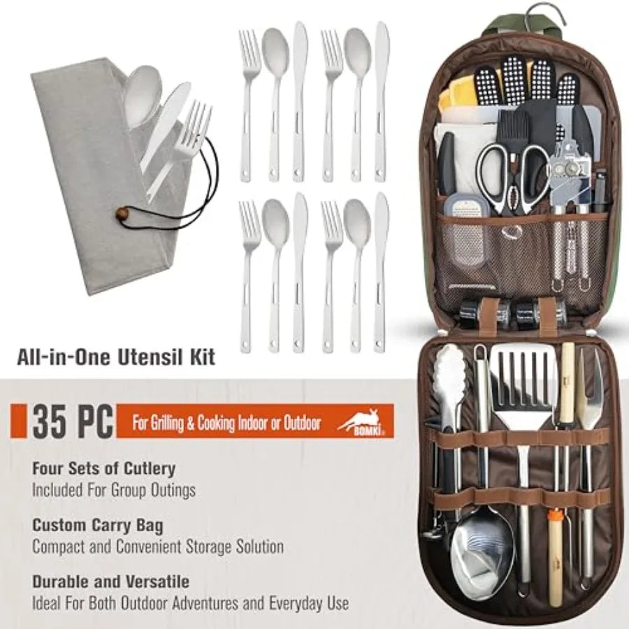 Grilling and Camping Cooking Utensils Set