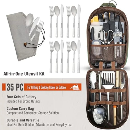 Grilling and Camping Cooking Utensils Set