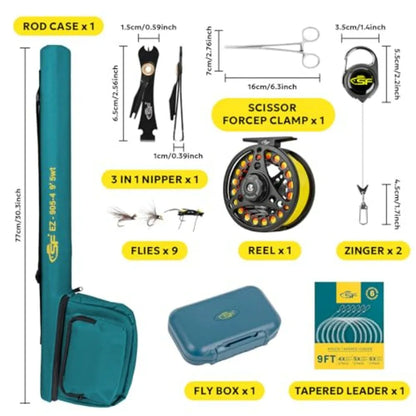 Fly Fishing Rod Combo Starter Kit