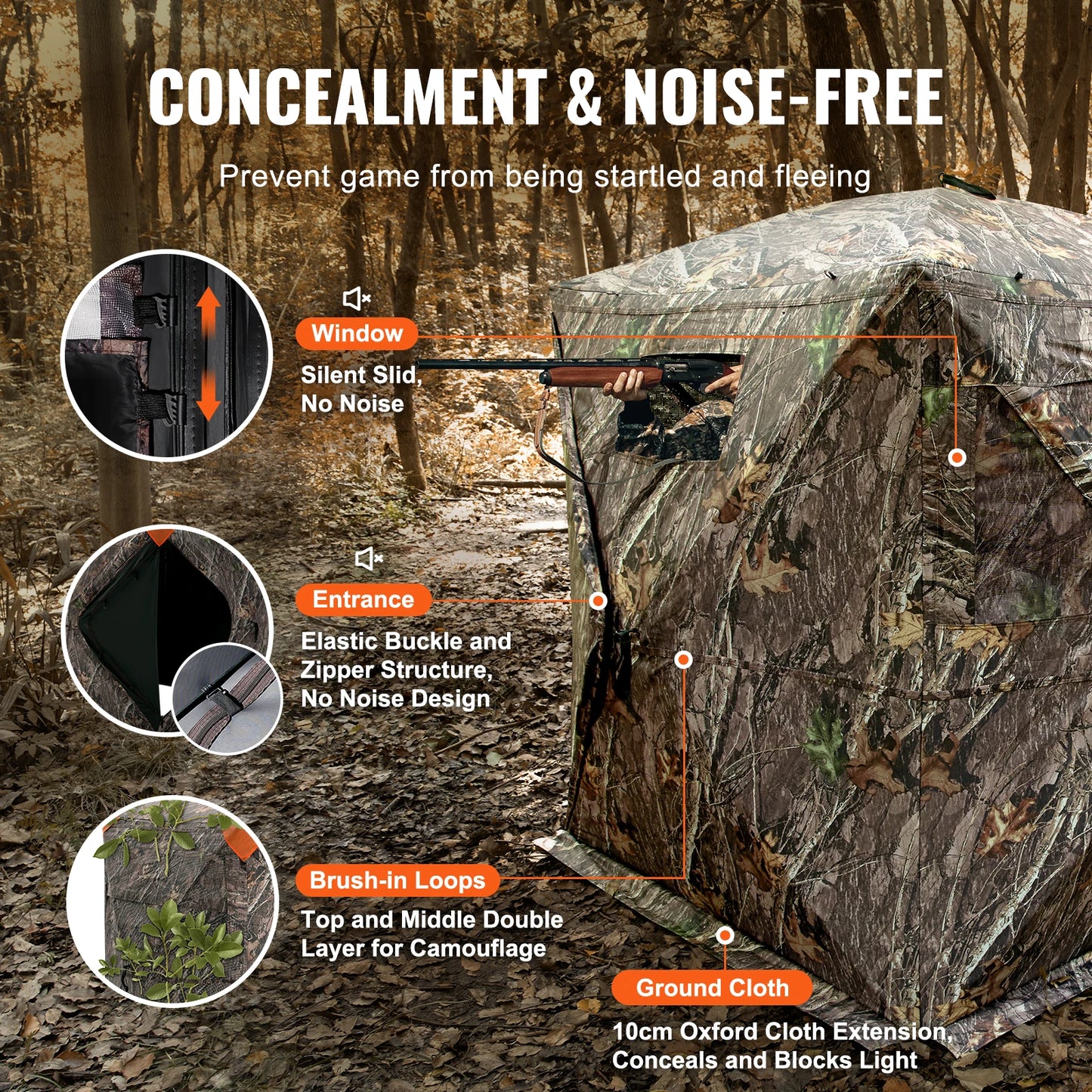 See Through Ground Hunting Blind 270°