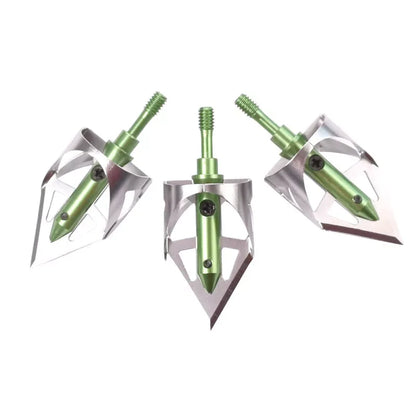 3-piece Hunting Broadheads, 360 Cuting Archery Broadhead 100 Grain Screw-in Arrow Tip