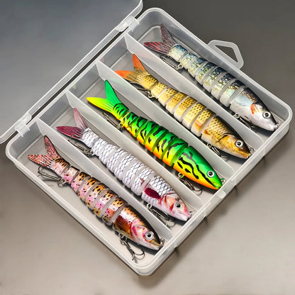 ANFS 5pcs Jointed Bait Fishing Lures