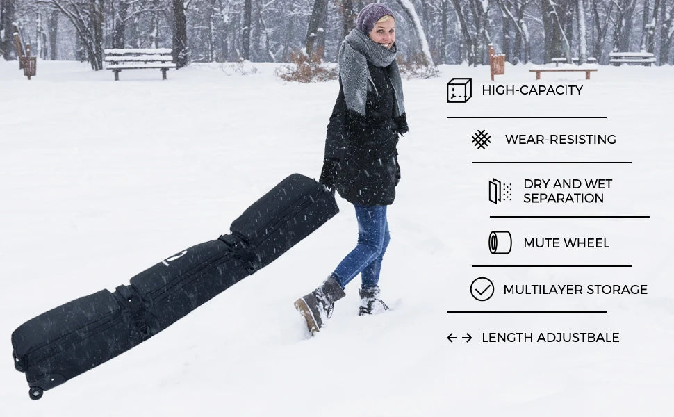 Rolling Skiing Bag