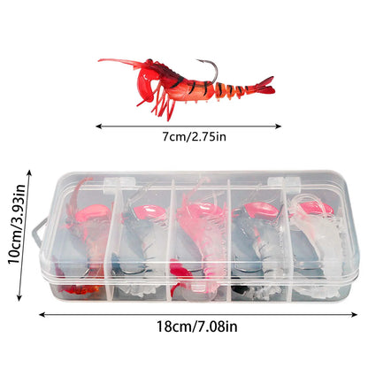 5pcs Soft Lifelike Shrimp Fishing Lure
