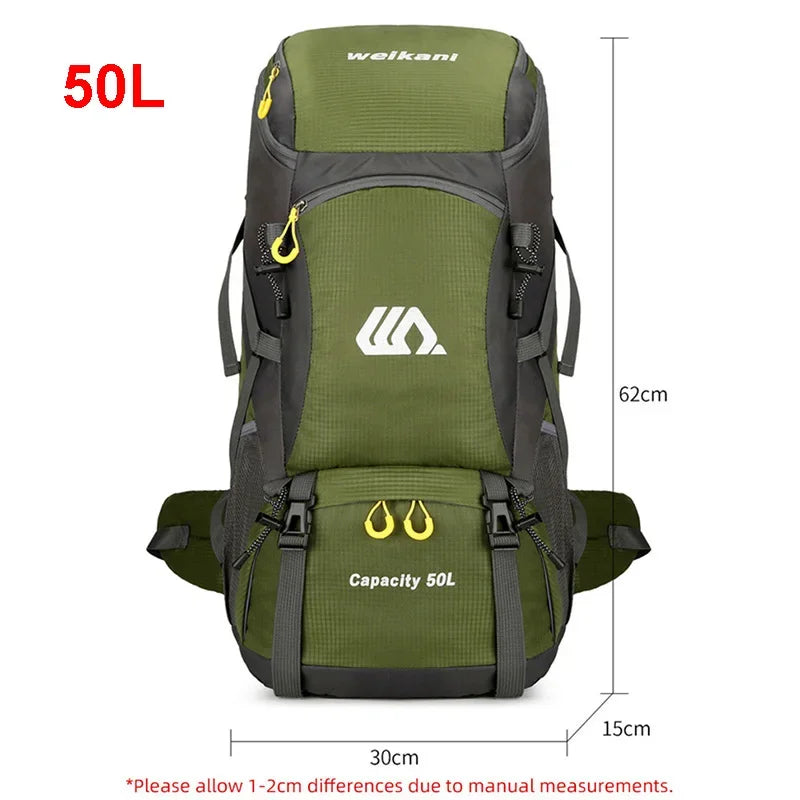 Large 50L Travel Backpack Camping and Hiking