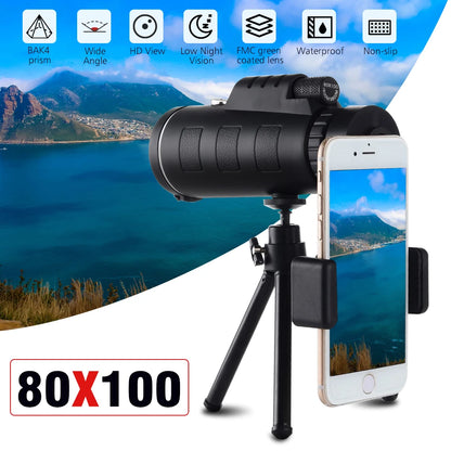 80x100 HD ZOOM Monocular Telescope