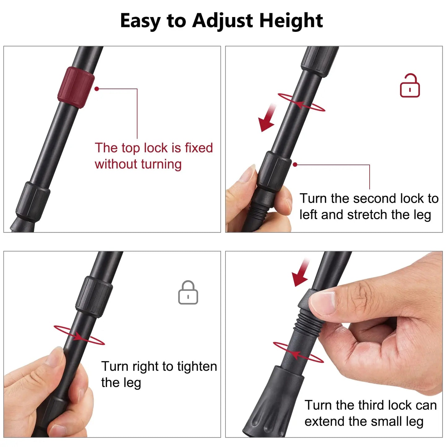 Hunting Bipod, with 360° V Yoke Rest