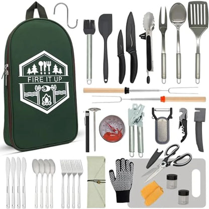Grilling and Camping Cooking Utensils Set