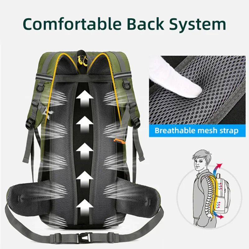 Large 50L Travel Backpack Camping and Hiking