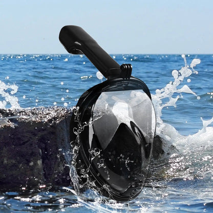 Full Face Snorkel Mask for Adults and Teens      , Removable View Snorkeling Masks, Safe Breathing Anti-Fog Anti-Leak Snorkling Set for Man