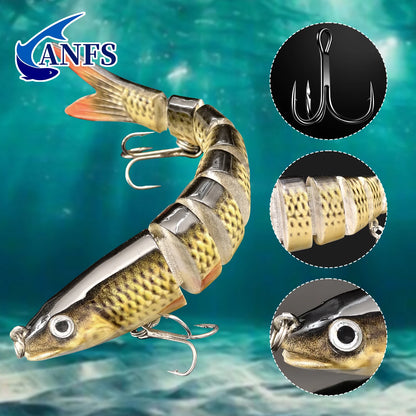 ANFS 5pcs Jointed Bait Fishing Lures