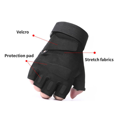 Tactical Military Half Finger Gloves                       Men's Motorcycle Hunting Shooting Fingerless Gloves Cycling Hiking Airsoft Paintball Gloves